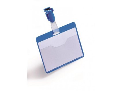 Visačka so štipcom horizontálna DURABLE 90x60mm modrá 25ks