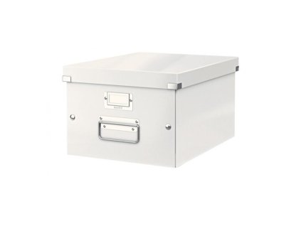Stredná krabica Click & Store perleťovo biela