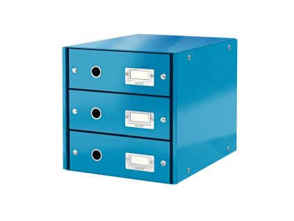 Zásuvkový box Leitz Click & Store 3 zásuvky metalická modrá