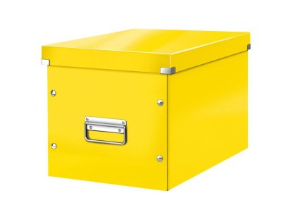 Štvorcová krabica Click & Store A4 žltá