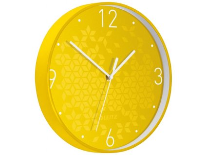 Nástenné hodiny Leitz WOW žltá