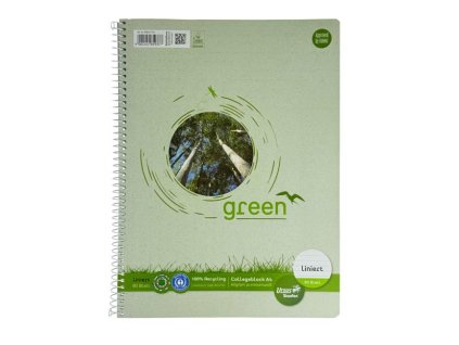 Blok College Format Werk Ursus Green A4 80 listov linajkový 60g recyklovaný