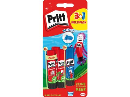 Lepiaca tyčinka Pritt Glue Sticks 3x 11g + 1x 10g Metallic Color (Orange or Blue)