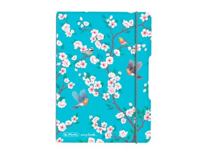 Zošit Herlitz my.book Flex Ladylike A6 40 listov štvorčekový PP Vtáci