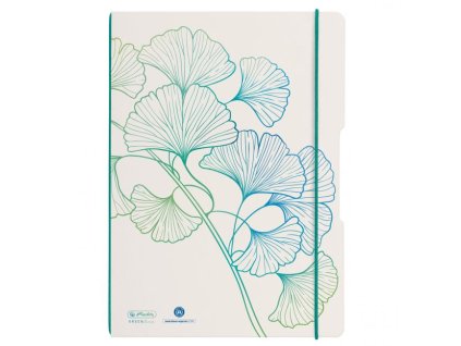 Zošit Herlitz my.book Flex Greenline Ginko A4 2x40 listov linajkový štvorčekový PP