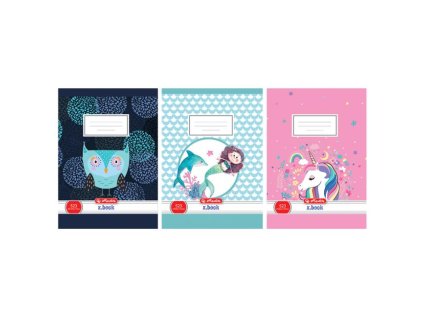 Zošit Herlitz 523 A5 linajkový 70g/m2 mix dievčenských