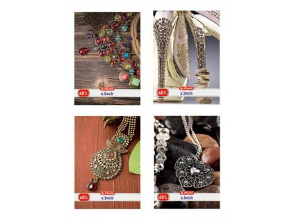 Zošit Herlitz A4 40 listov linajkový s parciálnym lakom Klenoty