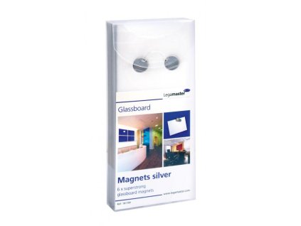 Magnety extra silné na sklenené tabule, valček 12 mm, 6 ks