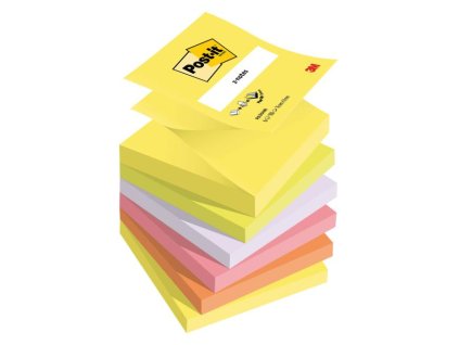 Samolepiaci Z-bloček Post-it, 76x76 mm, neónové farby, 6 bločkov po 100 lístkov