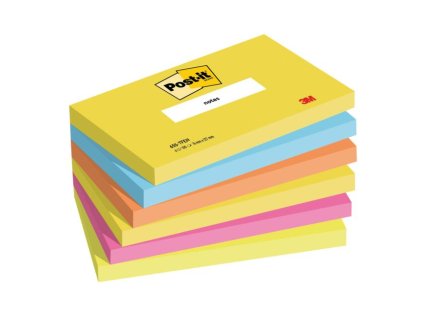 Samolepiaci bloček Post-it ENERGETIC 76x127mm, 6x100 lístkov