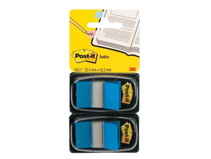 Záložky Post-it Index široké 25,4x43,2 modrá 2ks