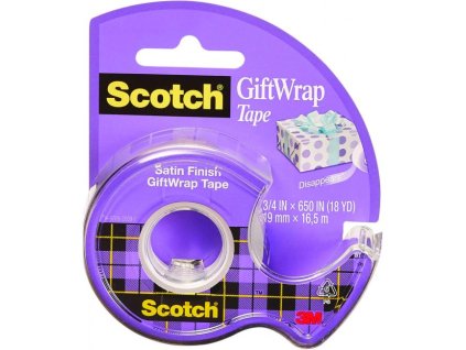 Lepiaca páska Scotch na darčeky 19 mm x 7,5 m s dipenzorom