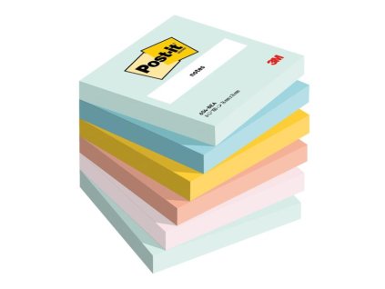 Samolepiaci bloček Post-it BEACHSIDE, veľkosť 76x76 mm, 6 bločkov po 100 lístkov