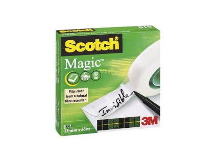 Lepiaca páska Scotch Magic neviditeľná popisovateľná 12 mm x 33 m v krabičke