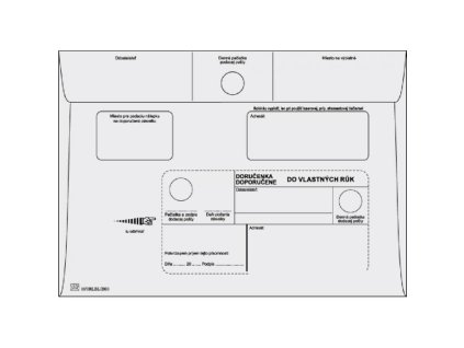 Poštové obálky C5 doručenka do VR bez OD,1000 ks