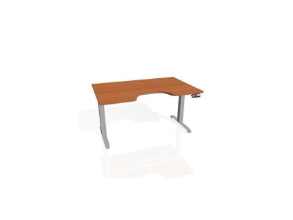 Pracovný stôl Motion Ergo, PO, 2S, 160x70,5-120,5x90 cm, čerešňa/sivá