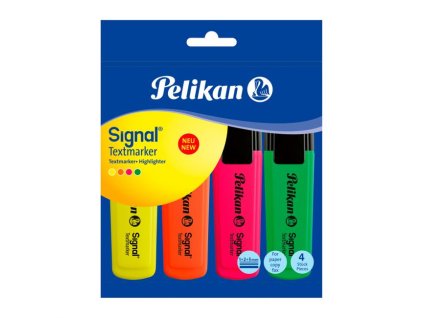 Sada zvýrazňovačov Pelikan Signal 4S