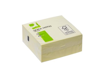 Samolepiaci bloček Q-CONNECT 76x76 mm, 400 l, žltá