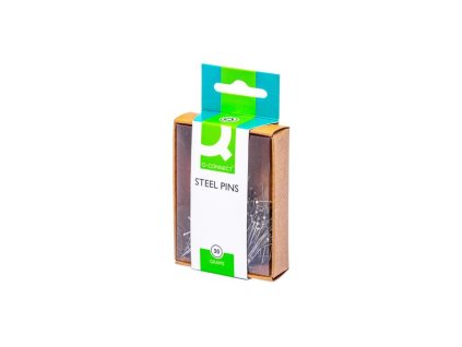 Špendlíky poniklované Q-CONNECT strieborné 30mm