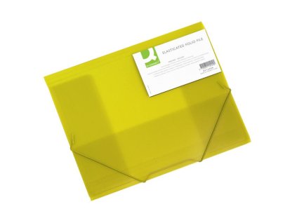 Plastový obal s gumičkou Q-CONNECT žltý