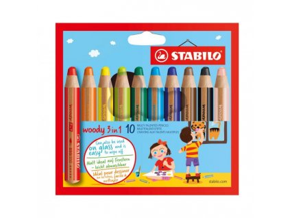 Farbičky STABILO woody 3 in1 10ks