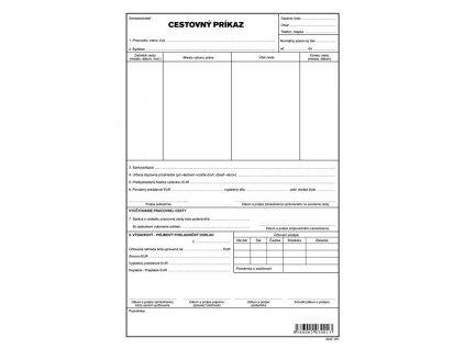 Cestovný príkaz, A4, 1000 listov