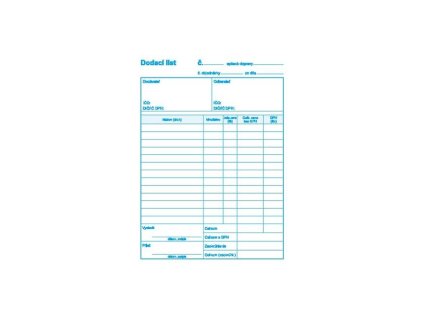 Dodací list s DPH, samoprepis, A4, 100 listov