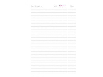 Stavebný denník, číslovaný, A4, 158 listov