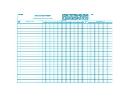 Evidencia dochádzky, A3, list