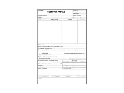 Cestovný príkaz, A4, blok, 100 listov