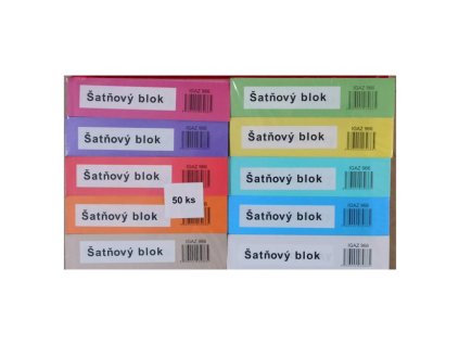 Šatňový blok, 100 lístkov - farebný papier