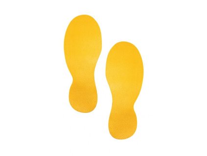 Podlahové značenie `STOPY`, žlté, 5 párov