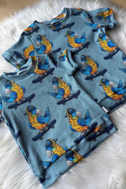 Tričko ,,Papoušci,,- krátký/dlouhý rukáv