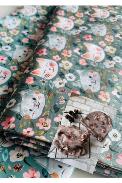 Čepička/Čepička s nákrčníkem - ,,Kočičky,,