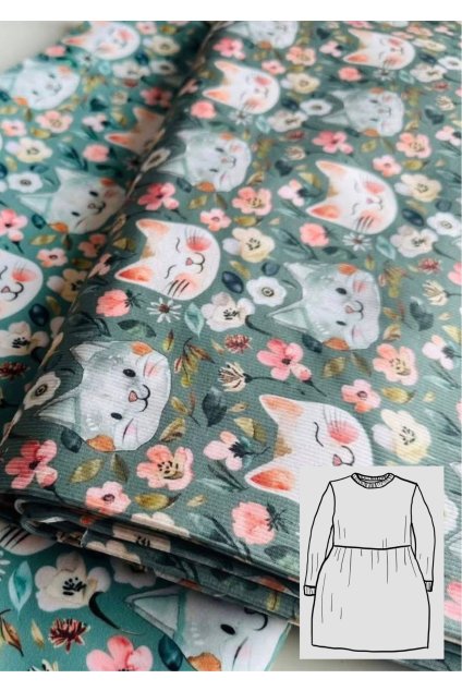Šatičky ,,Kočičky,, - krátký/dlouhý rukáv