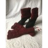 Návleky na nohy bordó
