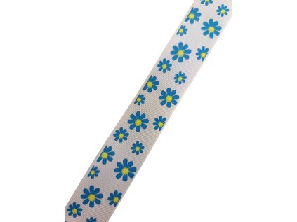 Stuha rypsová růžová s tiskem 25mm