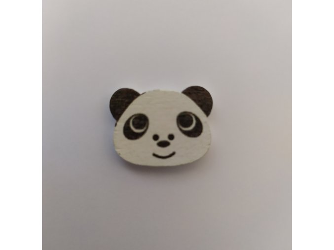 Knoflík dřevěný Panda