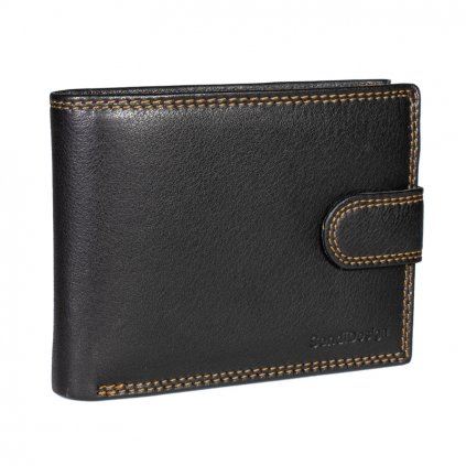Pánská kožená peněženka D-01L černá