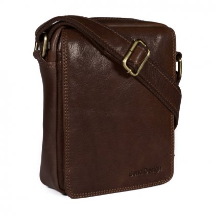 Kožená taška přes rameno SendiDesign Elegant marron