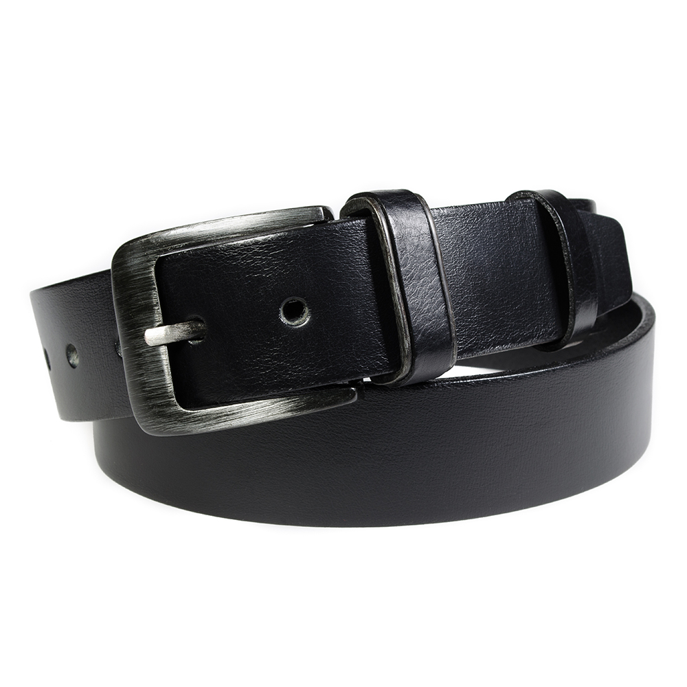 Pánský kožený opasek Penny Belts Olivier černý Délka: 95 cm