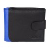 Kožená peněženka pro muže 4U Cavaldi N992L-SPN černá/modrá
