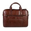 Luxusní kožená pánská taška Hexagona 129478 hnědá