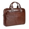 Luxusní kožená pánská taška Hexagona 129478 hnědá