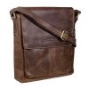 Kožená taška přes rameno Nivasaža N1301-HNT hnědá