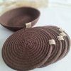 Sada MINI bavlněných podtácků v barvě CHOCOLATE