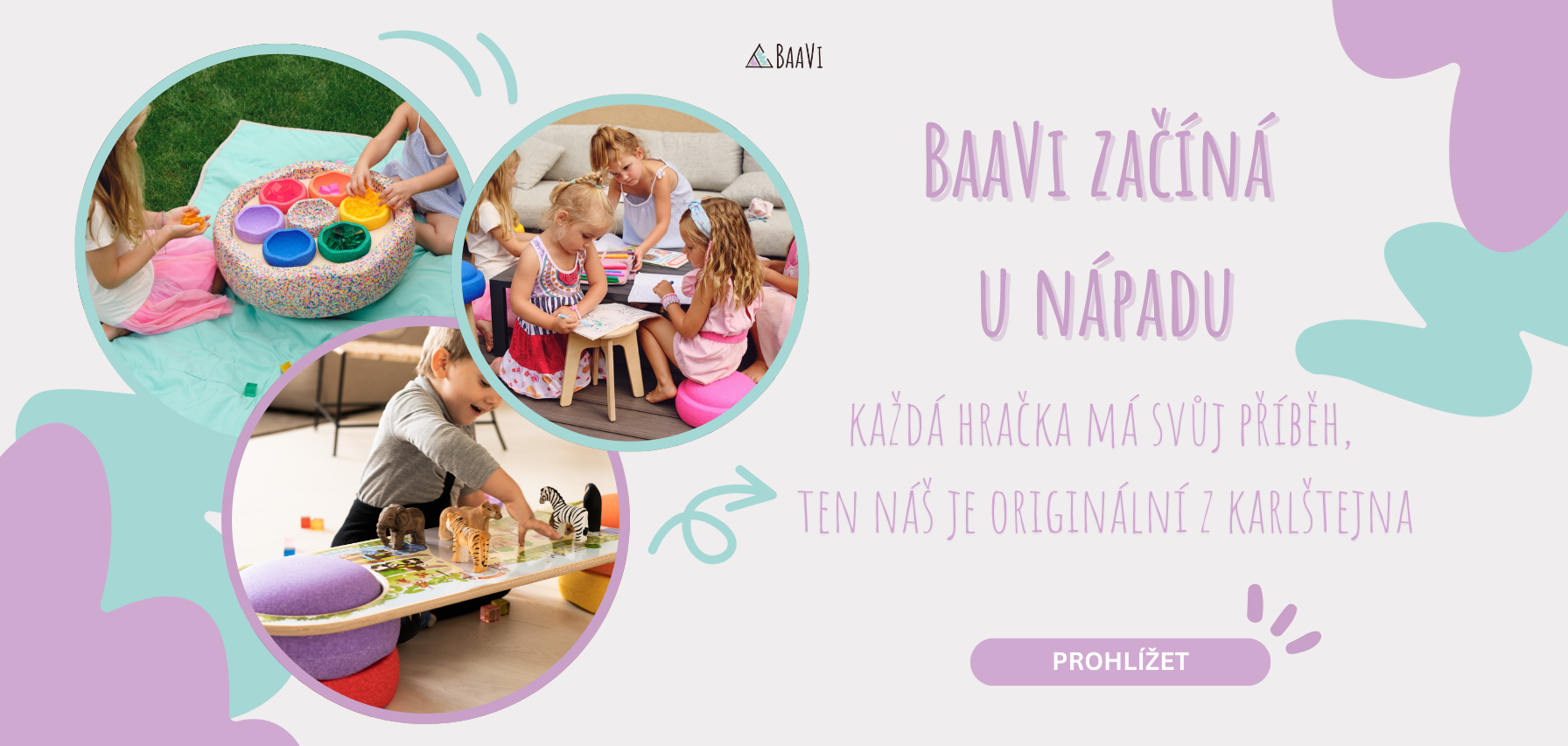 Originální BaaVi hračky z Karlštejna skvěle ladí se Stapelstein balančními kameny. Spolu rozvíjí děti.