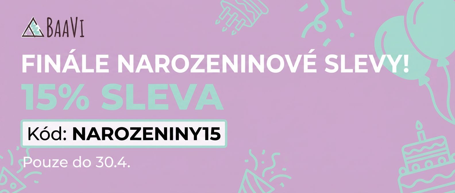 Narozeninova sleva 15% na BaaVi s kodem NAROZENINY15
