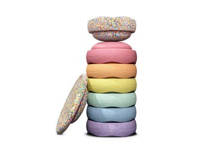 Stapelstein Rainbow Set complete pastel 7+1 + Confetti