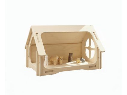 Wooden dollhouse 1x roof